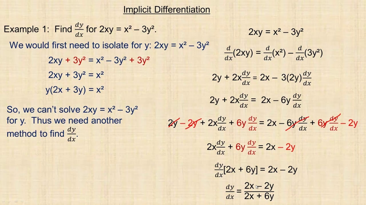 What Is Implicit Differentiation Get Education